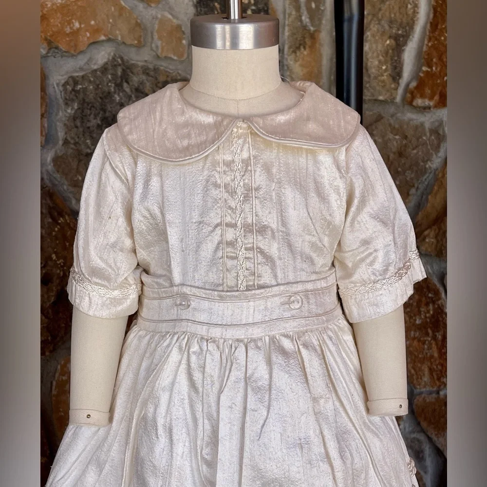 Silk Baby Boy Convertible Heirloom Gown Romper Set 12–18M Formal Linen Revival